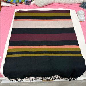Autumn striped scarf/table blanket